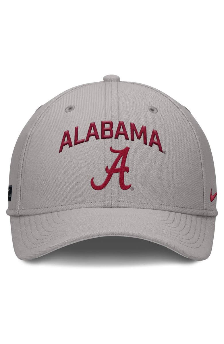Nike Men's Nike Gray Alabama Crimson Tide 2025 On-Field Rise Performance Flex Hat, Alternate, color, 