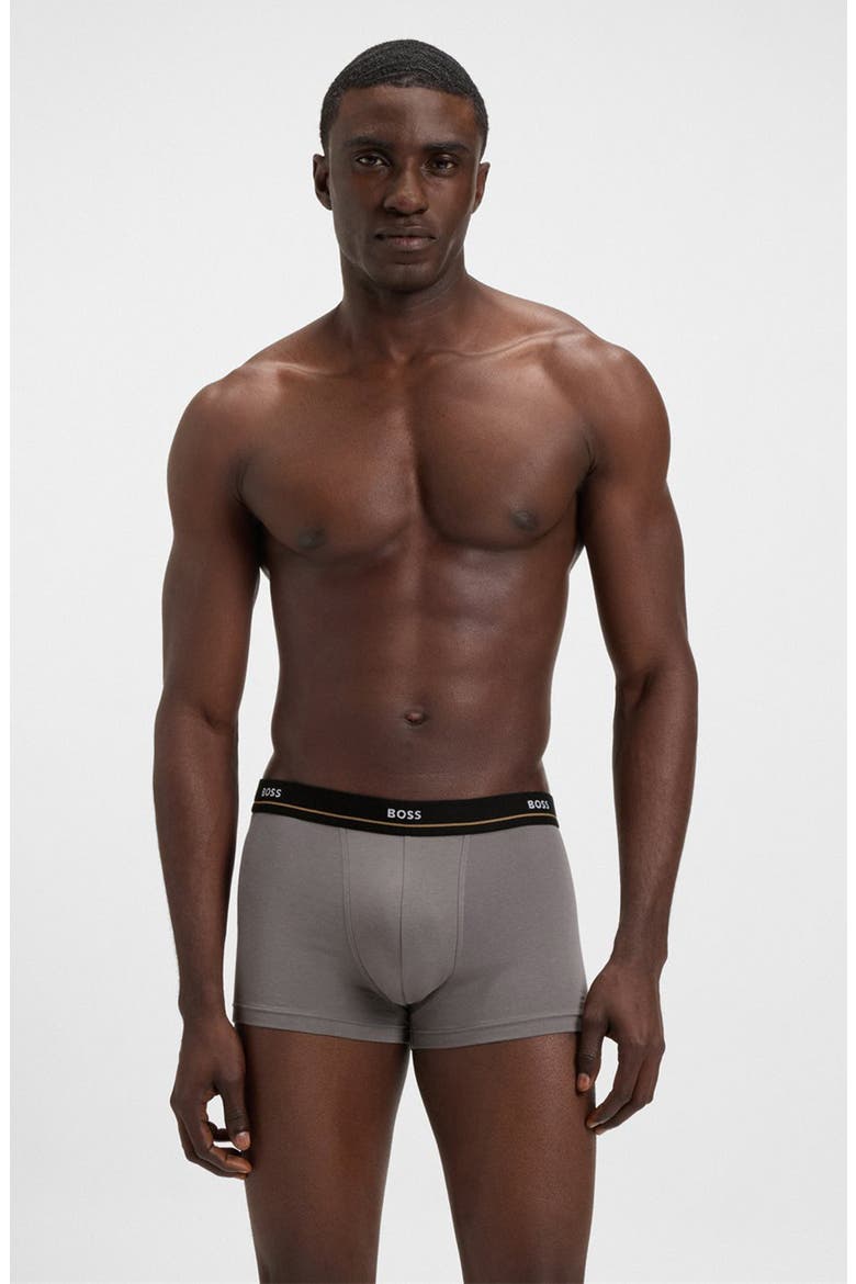 Assorted 5-Pack Essential Stretch Cotton Trunks, Alternate, color, BLACK/ BLUE/ GREY/ WHITE