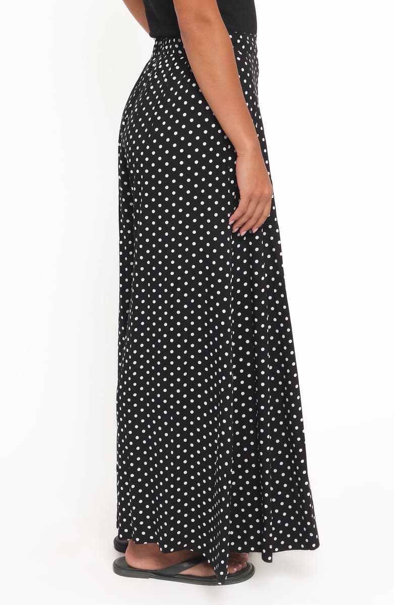 Petal & Pup Neveah Polka Dot Wide Leg Pants, Alternate, color, Black Polka Dot