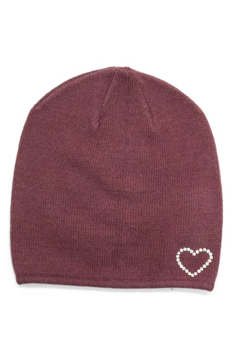 Crystal Heart Beanie
