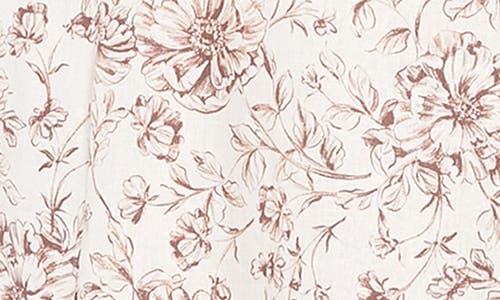 London Times Floral Puff Sleeve Maxi Dress In Neutral