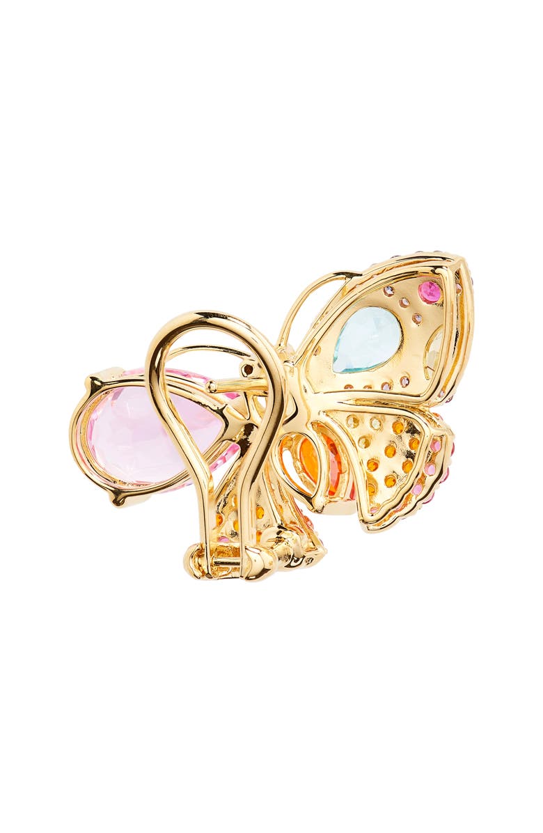 JUDITH LEIBER COUTURE Crystal Butterfly Earrings, Alternate, color, 
