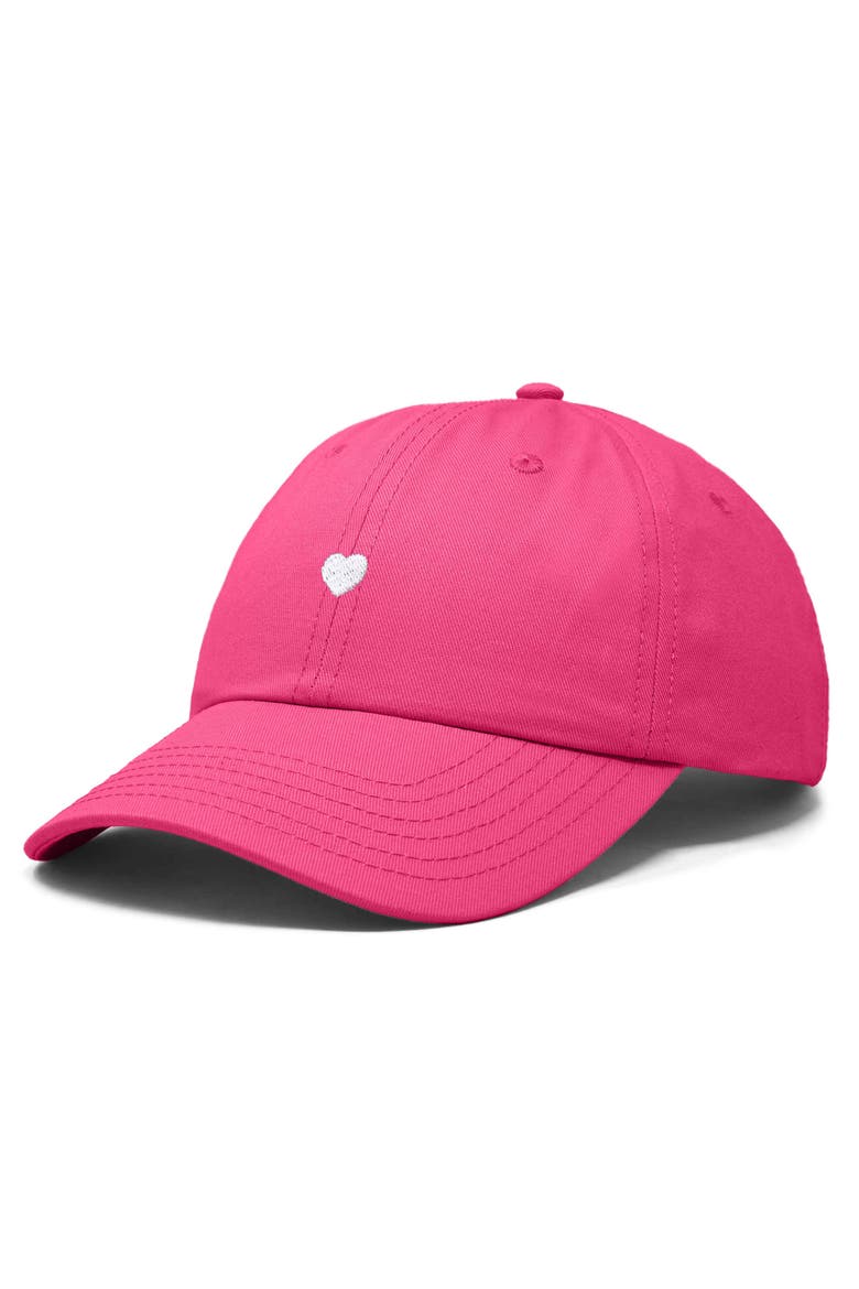 Lil Heart Dad Cap, Alternate, color, Hot Pink