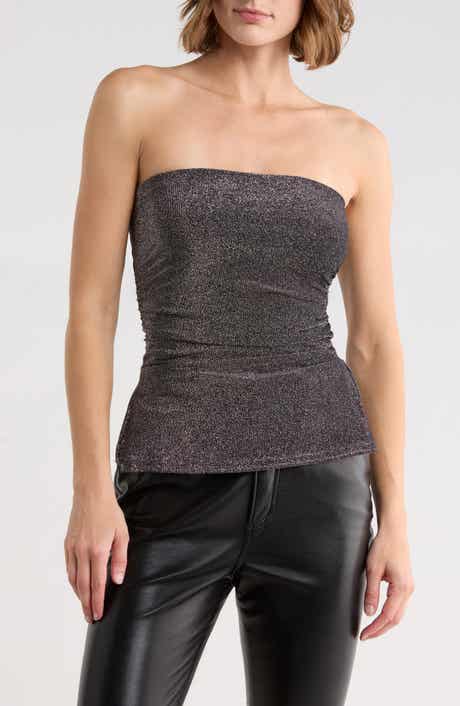 Madden Girl Metallic Knit Tube Top