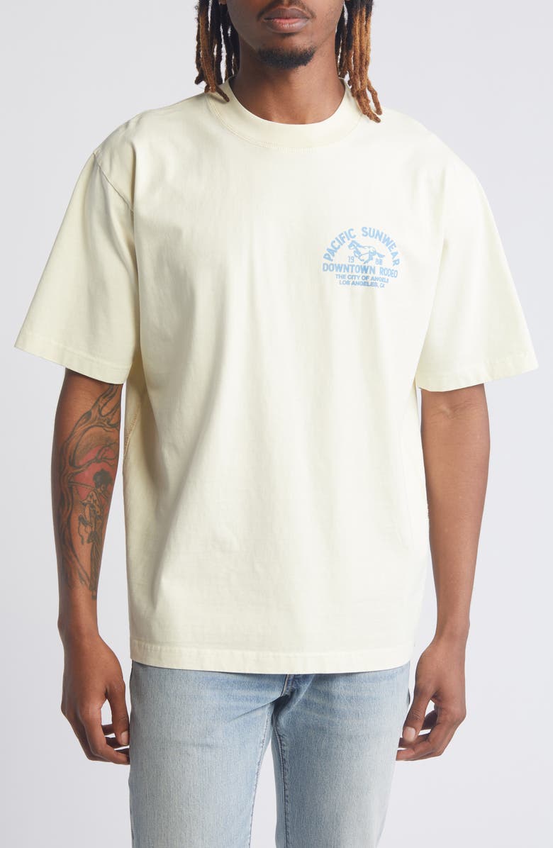 PacSun Downtown Rodeo Cotton Graphic T-Shirt, Main, color, Cream