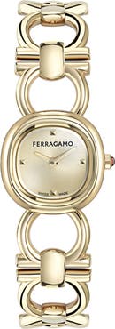 FERRAGAMO Petite Double Gancini Bracelet Watch, 14mm x 21mm