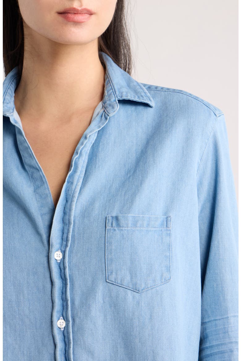 Eileen Relaxed Button Up Shirt, Alternate, color, CLASSIC BLUE WASH