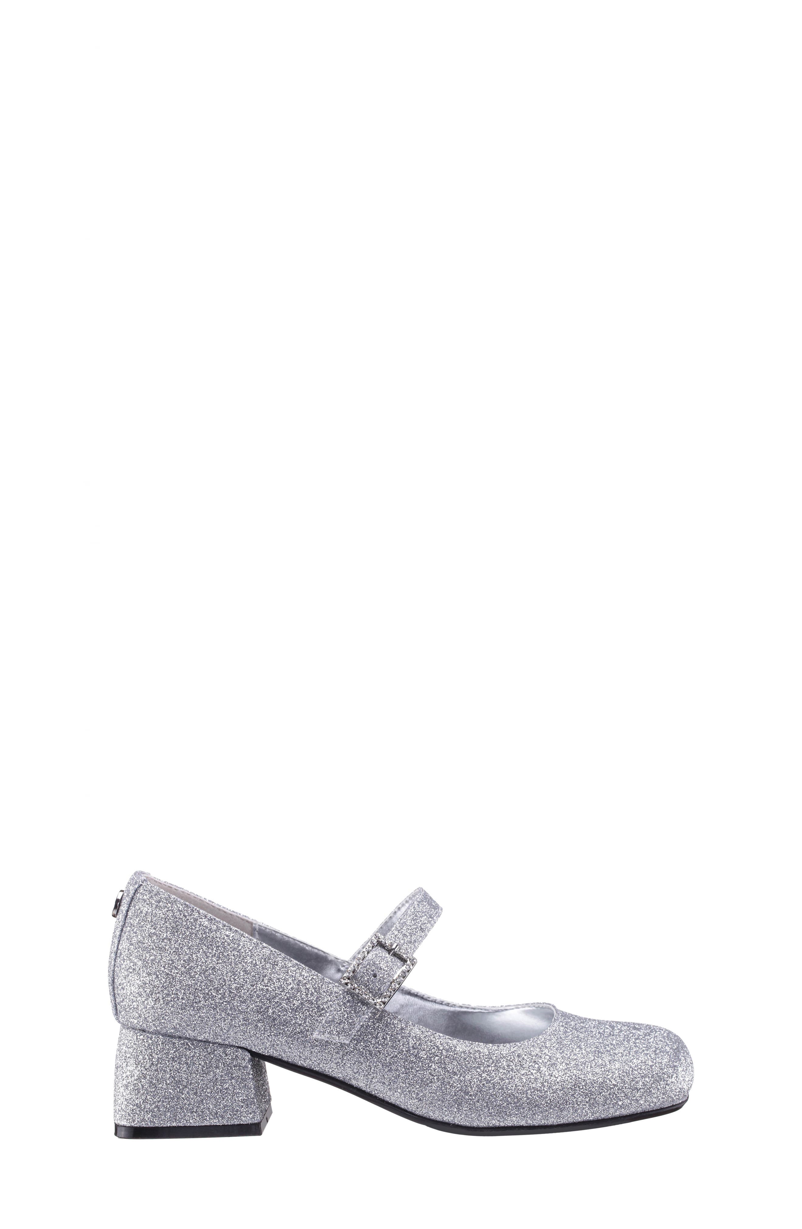 Kids' Mila Mary Jane, Alternate, color, SILVER BABY GLITTER