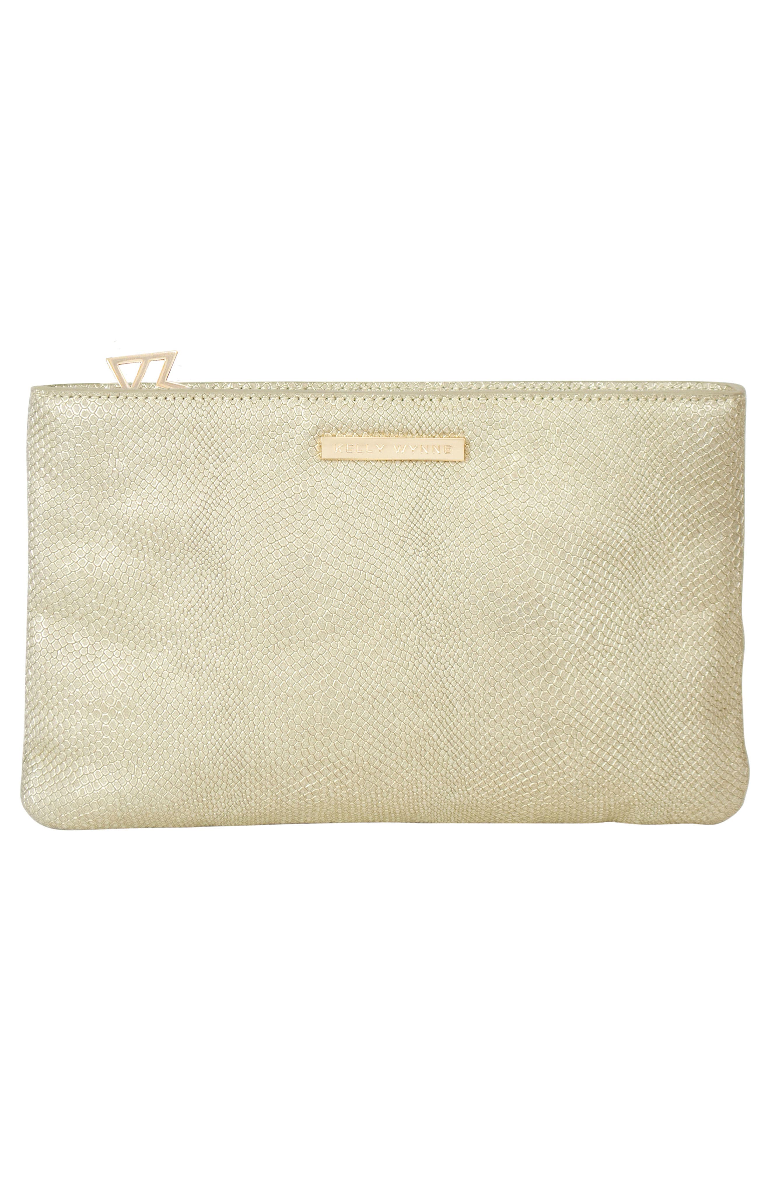 Risky Biz Convertible Leather Wristlet, Alternate, color, ANNIVERSARY GOLD