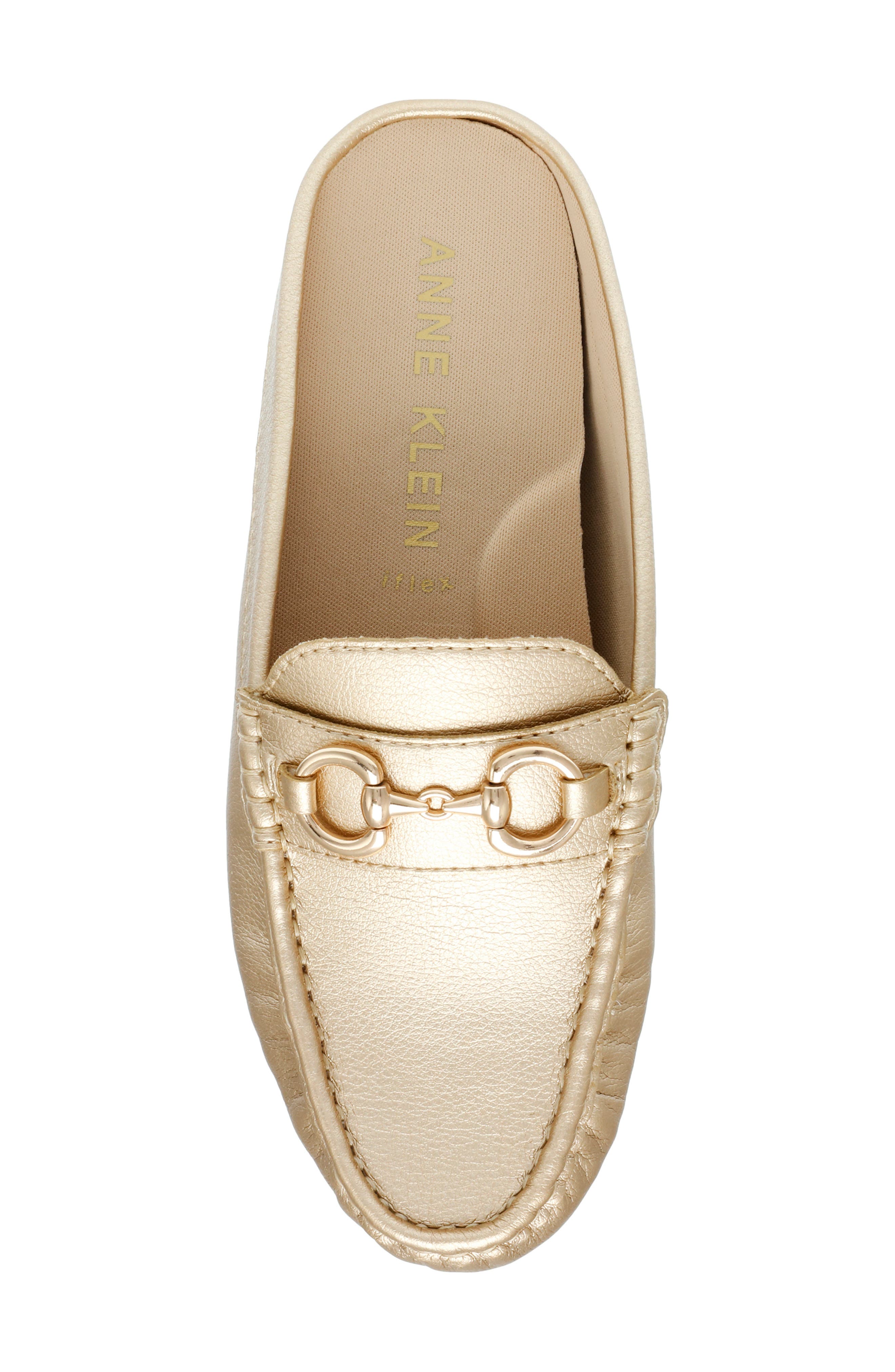 Anne Klein Centric Loafer Mule, Alternate, color, Gold Tumbled