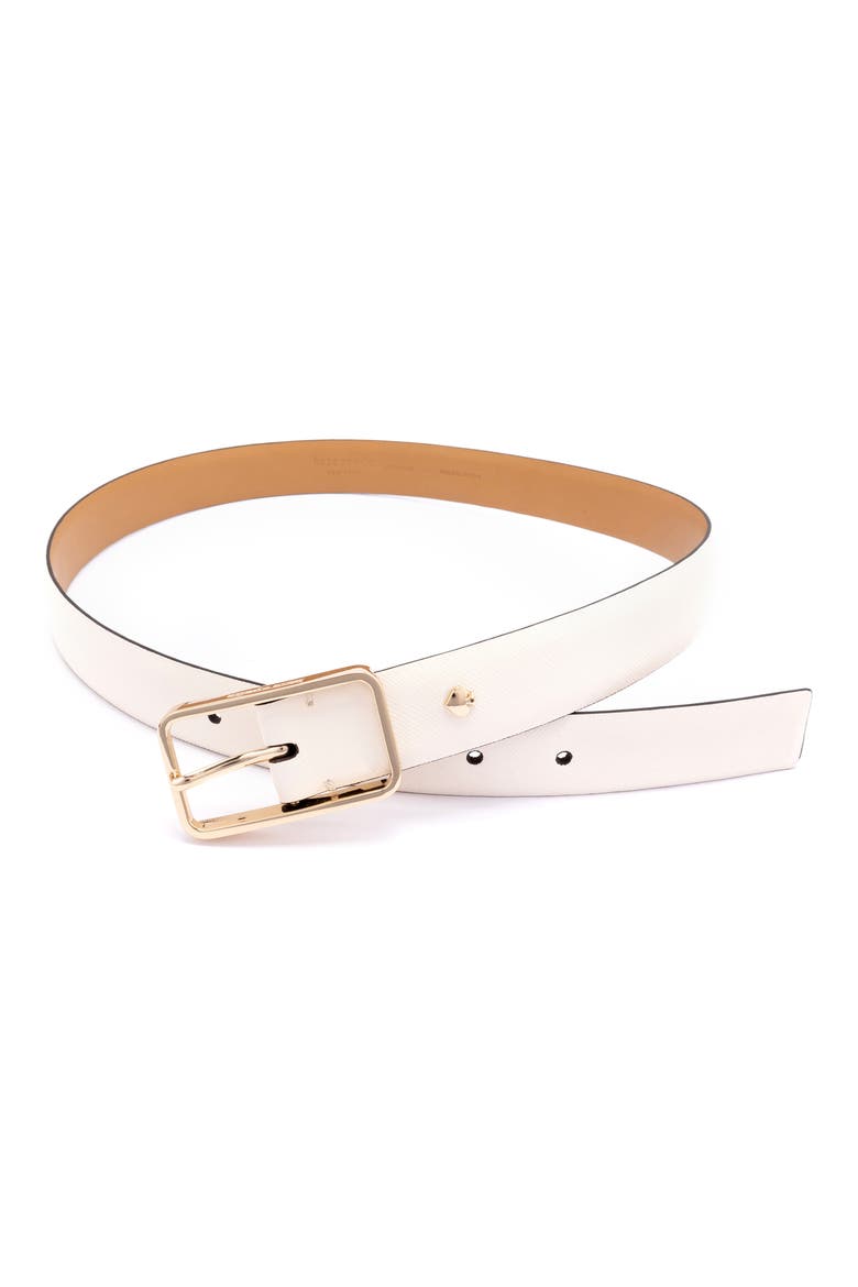 mel leather belt, Main, color, PARCHMENT