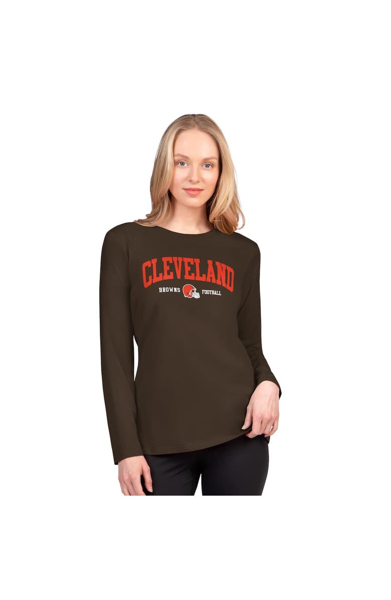 G-III 4HER BY CARL BANKS Women's G-III 4Her by Carl Banks  Brown Cleveland Browns Best Play Long Sleeve T-Shirt, Alternate, color, Brown