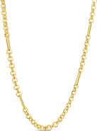 Sterling Forever Leisel Station Chain Necklace