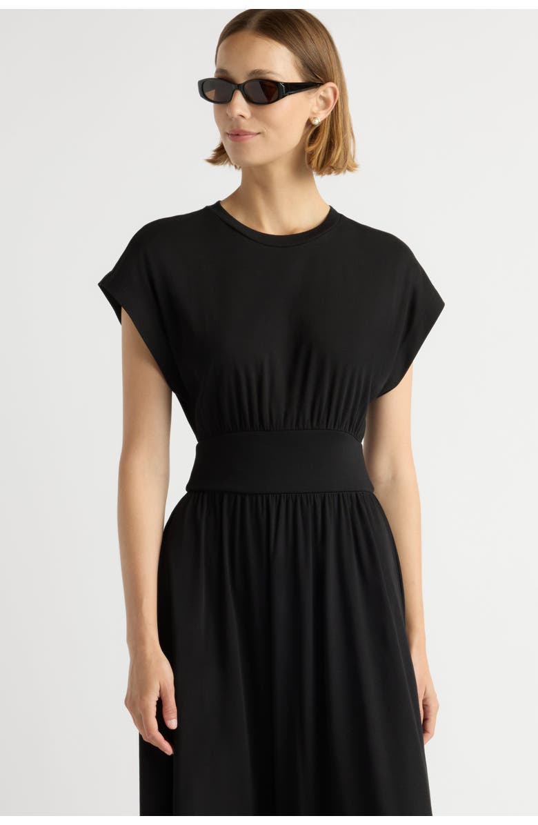 Modern Citizen Prima Jersey Midi Dress, Alternate, color, Black