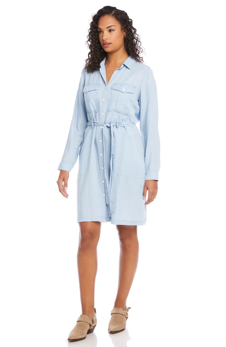 Karen Kane Chambray Shirtdress, Alternate, color, 