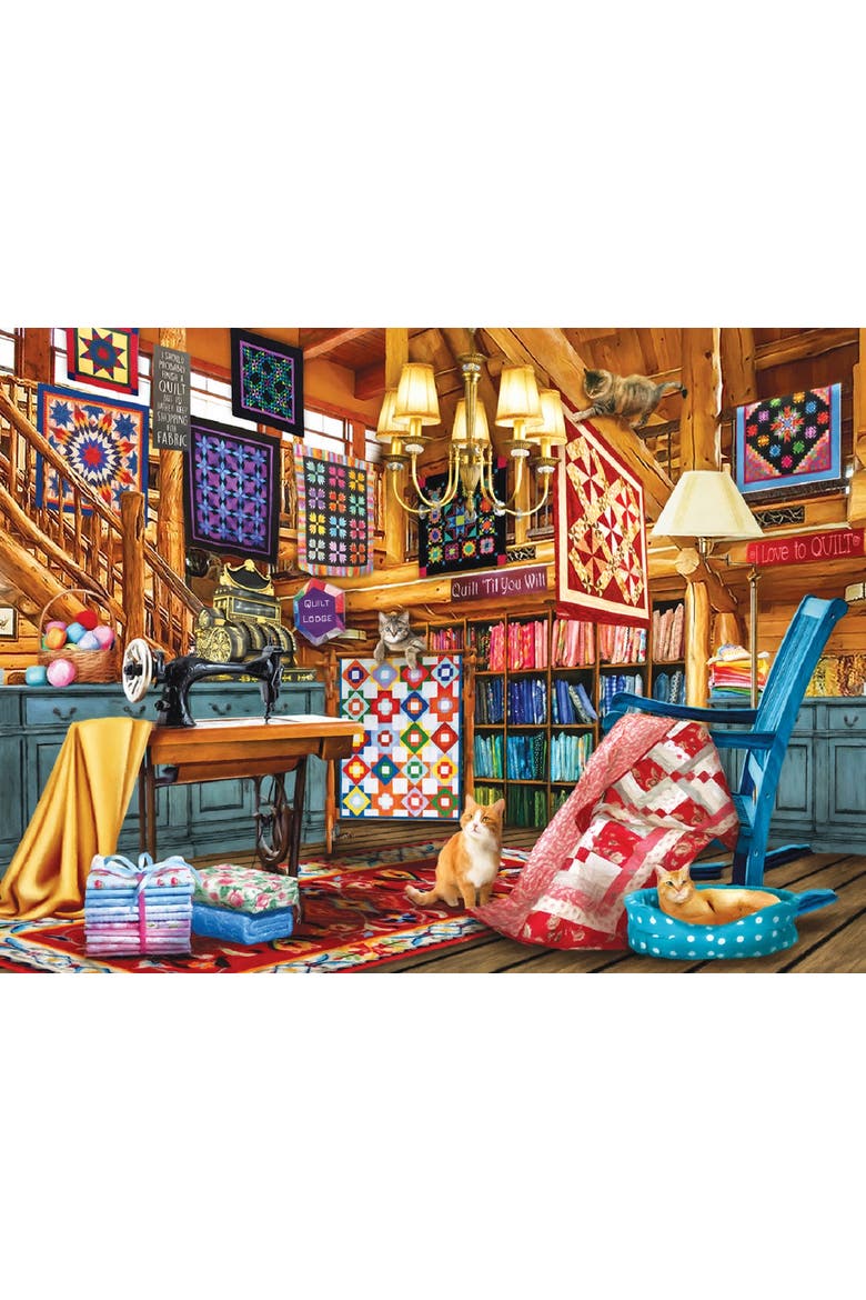 The Quilt Lodge 1000 piece Jigsaw Puzzle for Adults, Alternate, color, Multicolor