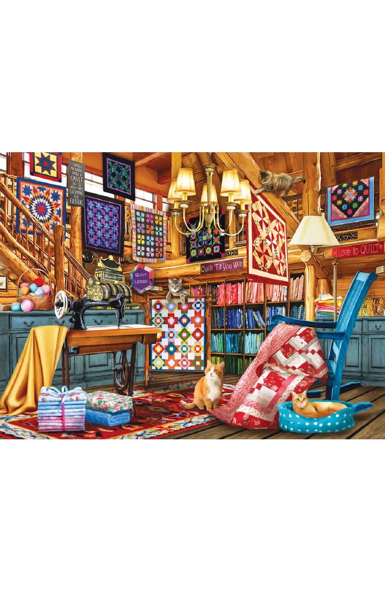 Sunsout The Quilt Lodge 1000 piece Jigsaw Puzzle for Adults, Alternate, color, Multicolor