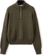MANGO Perkins Half Placket Sweater