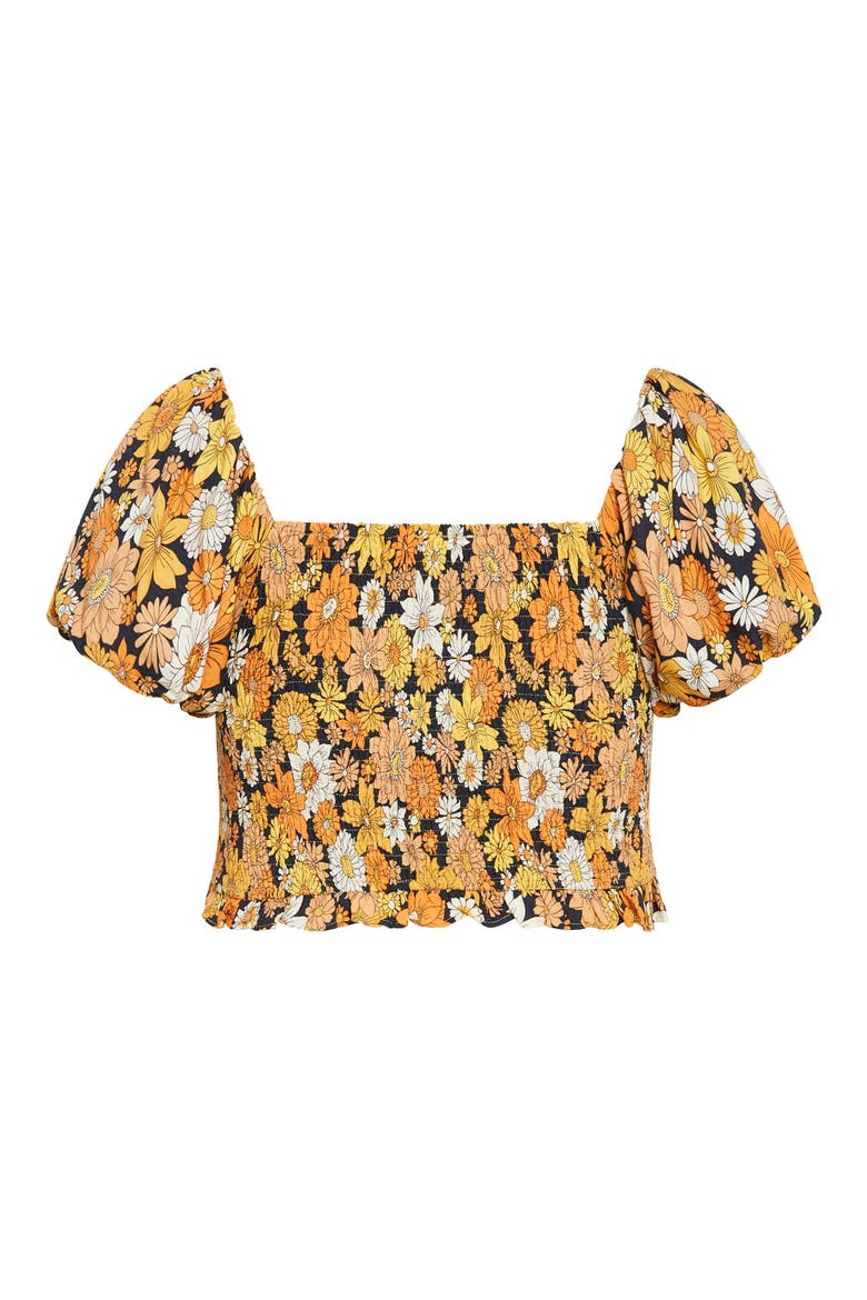 Naomi Smocked Off the Shoulder Top, Alternate, color, SUNSHINE HIPPIE CHIC