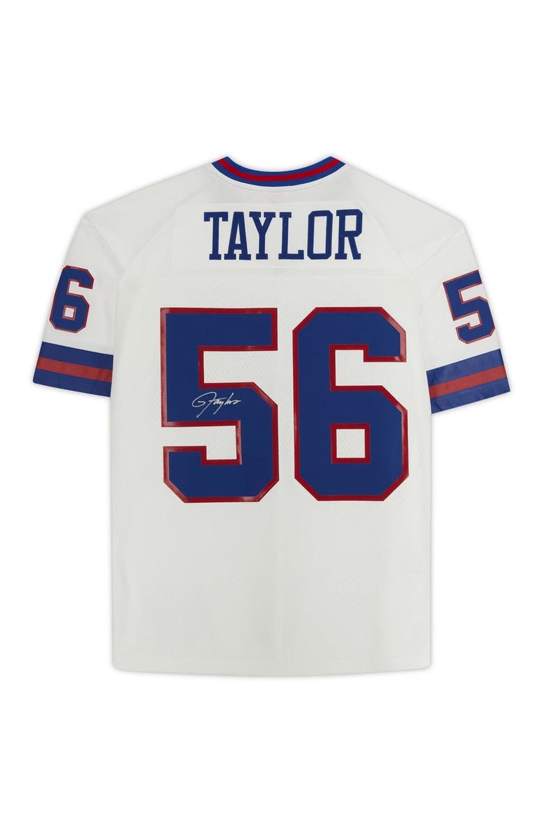 FANATICS AUTHENTIC Lawrence Taylor New York Giants Autographed White Mitchell & Ness Replica Jersey, Alternate, color, 
