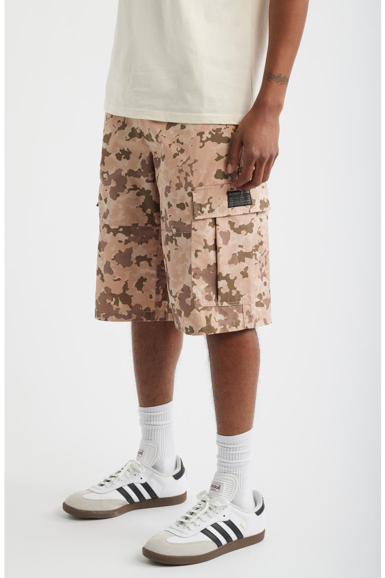 Drill Camo Print Cotton Blend Cargo Shorts, Alternate, color, DOESKIN