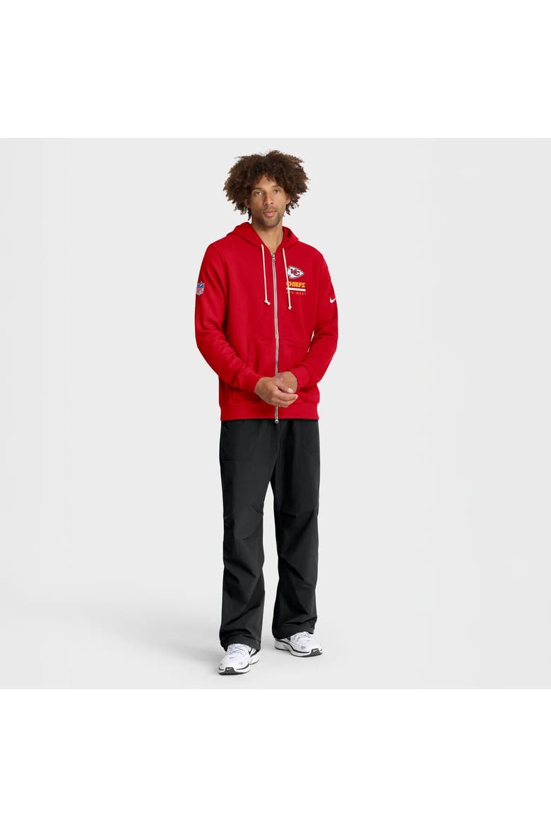 Men's Nike Red Kansas City Chiefs Sideline Standard Issue Utility Player Dri-FIT Full-Zip Hoodie, Alternate, color, Red