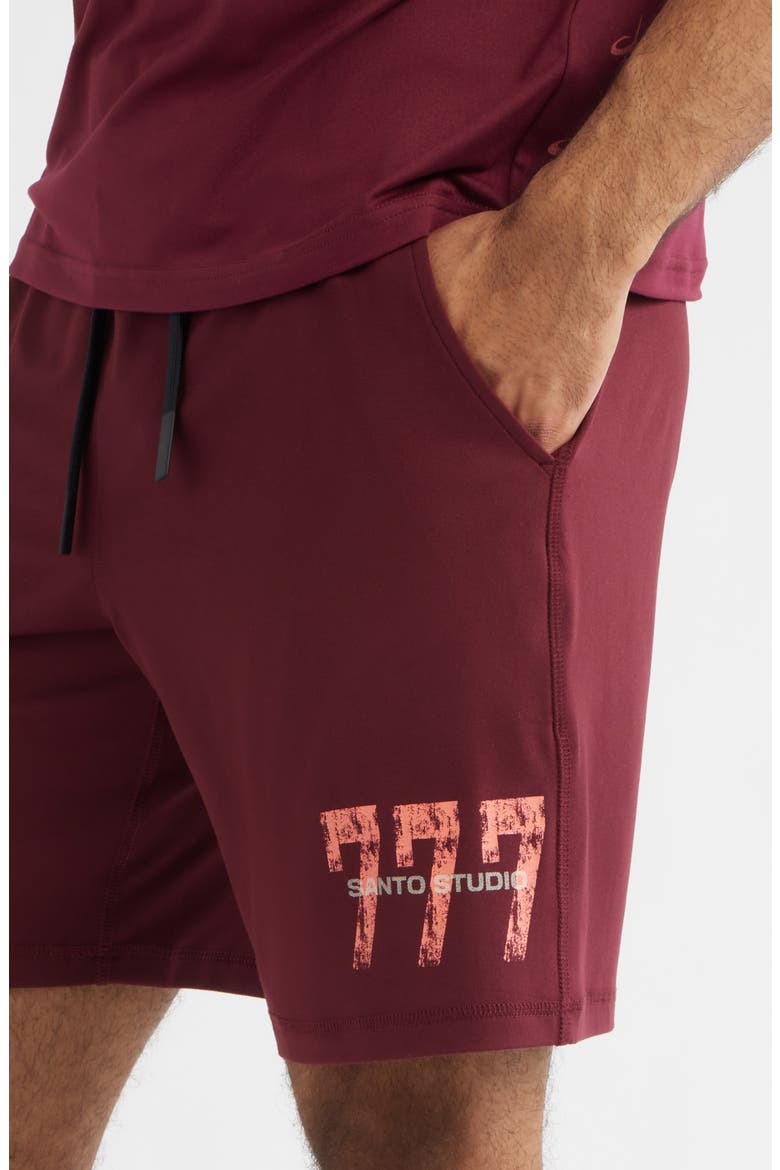 Tempo 777 Enjoy Comfort Comfort Fleece Sweat Shorts, Alternate, color, MERLOT