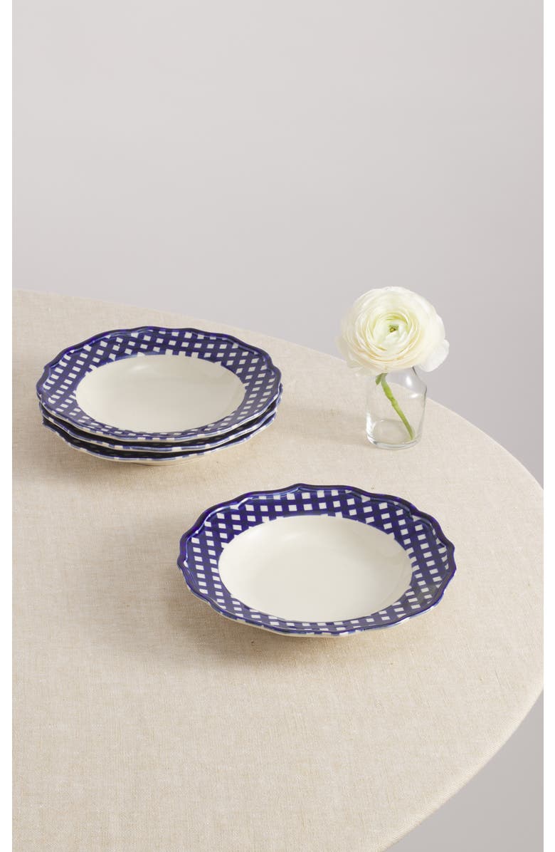 Maison Madison Home Beatrix 9,2'' Pasta Bowl Set of 4, Main, color, Blue/Cream