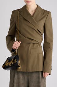 Dries Van Noten Beline Cotton Wrap Jacket