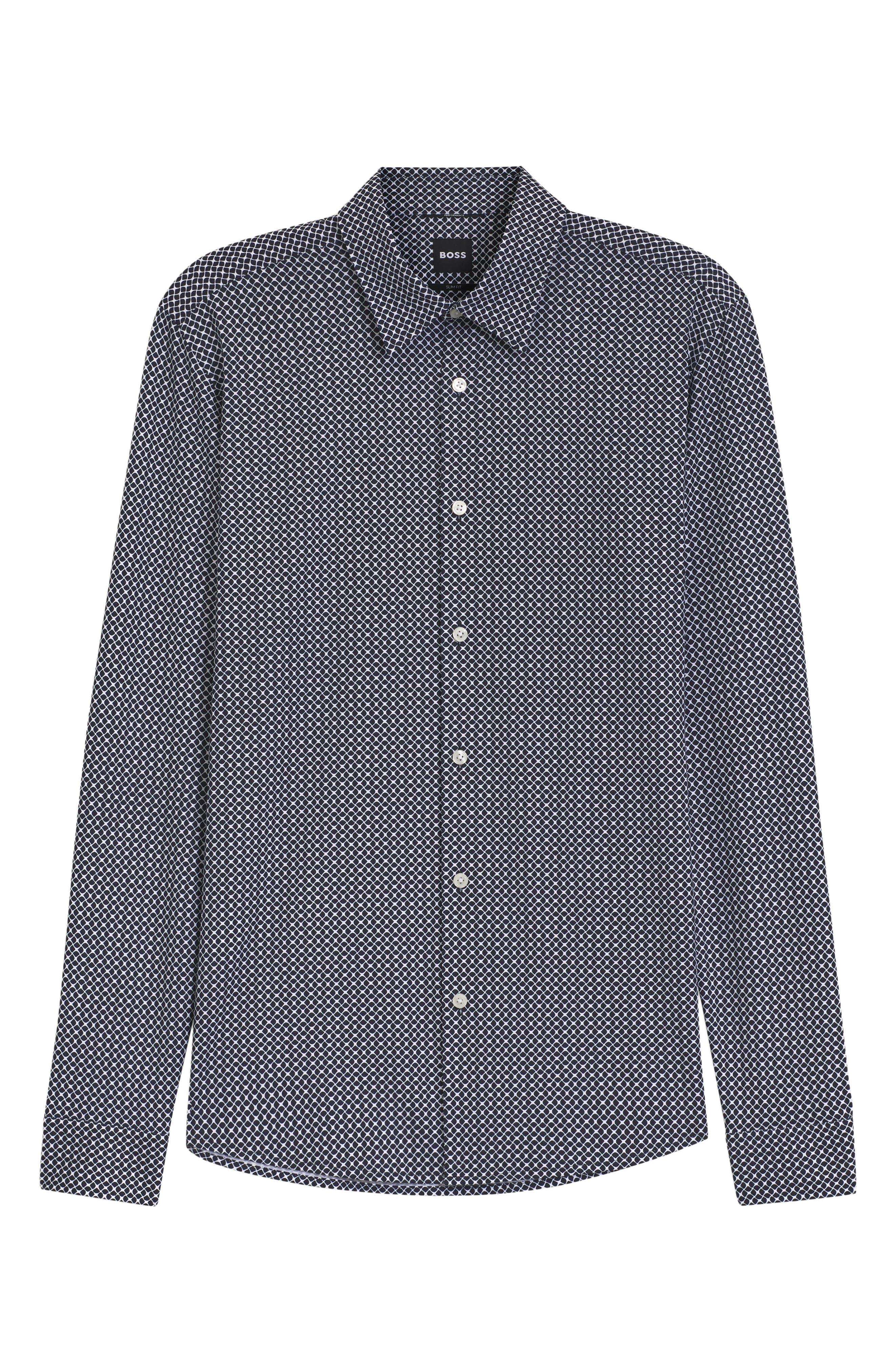 BOSS Roan Geometric Print Button Up Shirt (Men) | Nordstrom