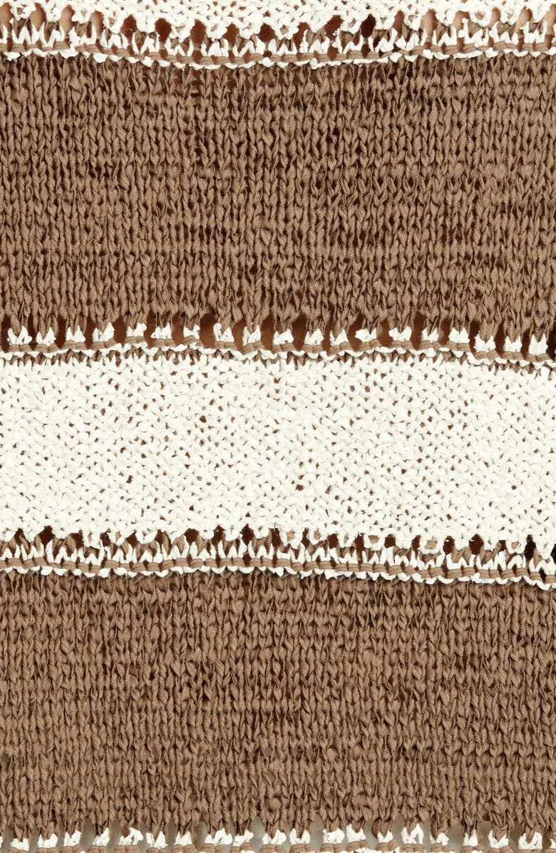 Fabiana Filippi Pointelle Stripe Sweater, Alternate, color,