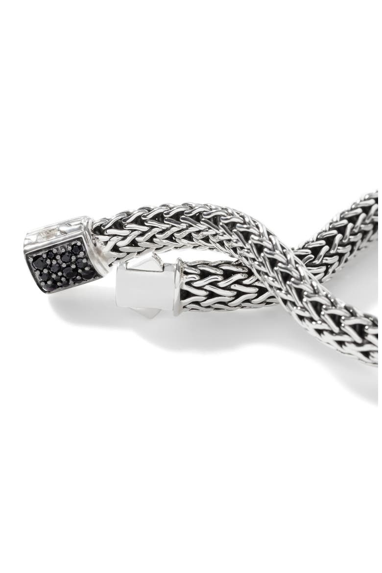 Reversible Icon Bracelet, Sterling Silver, Pavé, 6.5mm, Alternate, color, BLACK SAPPHIRE/ CITRINE