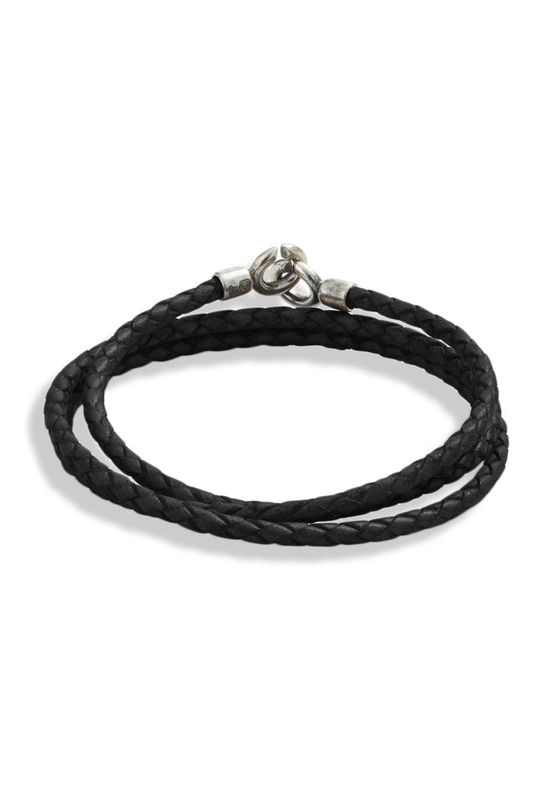 Braided Wrap Bracelet, Alternate, color, BLACK