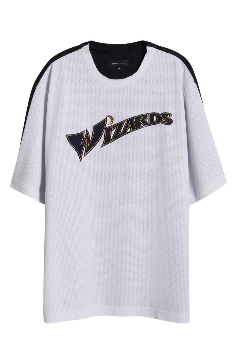 PURPLE BRAND Washington Wizards Mesh T-Shirt, Alternate, color, White Multi