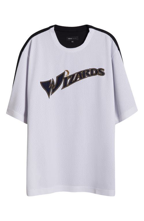 Purple Brand Washington Wizards Mesh T-shirt In White Multi