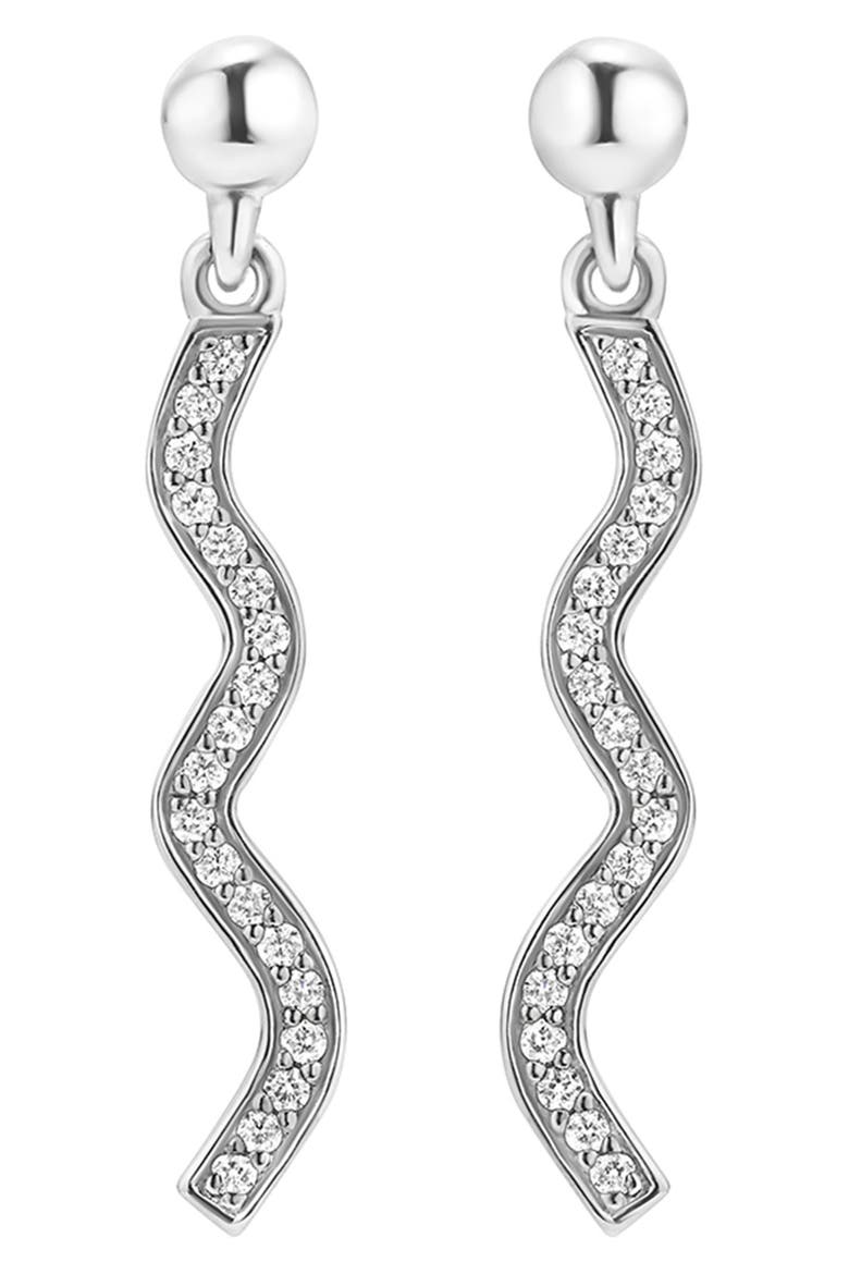 Caviar Spark Diamond Wave Drop Earrings video