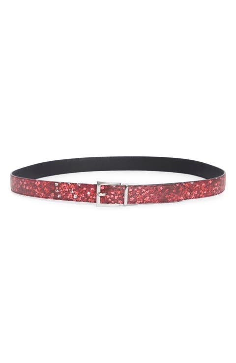 Fleur Reversible Leather Belt