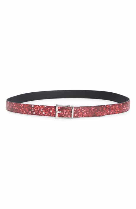 Longchamp Fleur Reversible Leather Belt