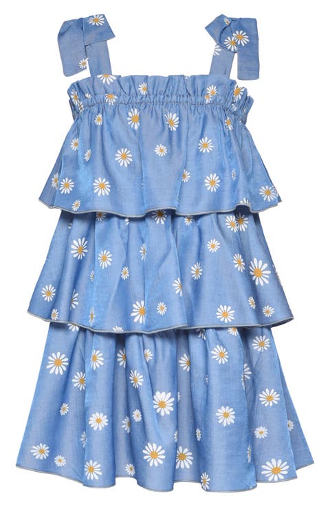 Kids' Tiered Daisy Print Dress (Little Kid & Big Kid)