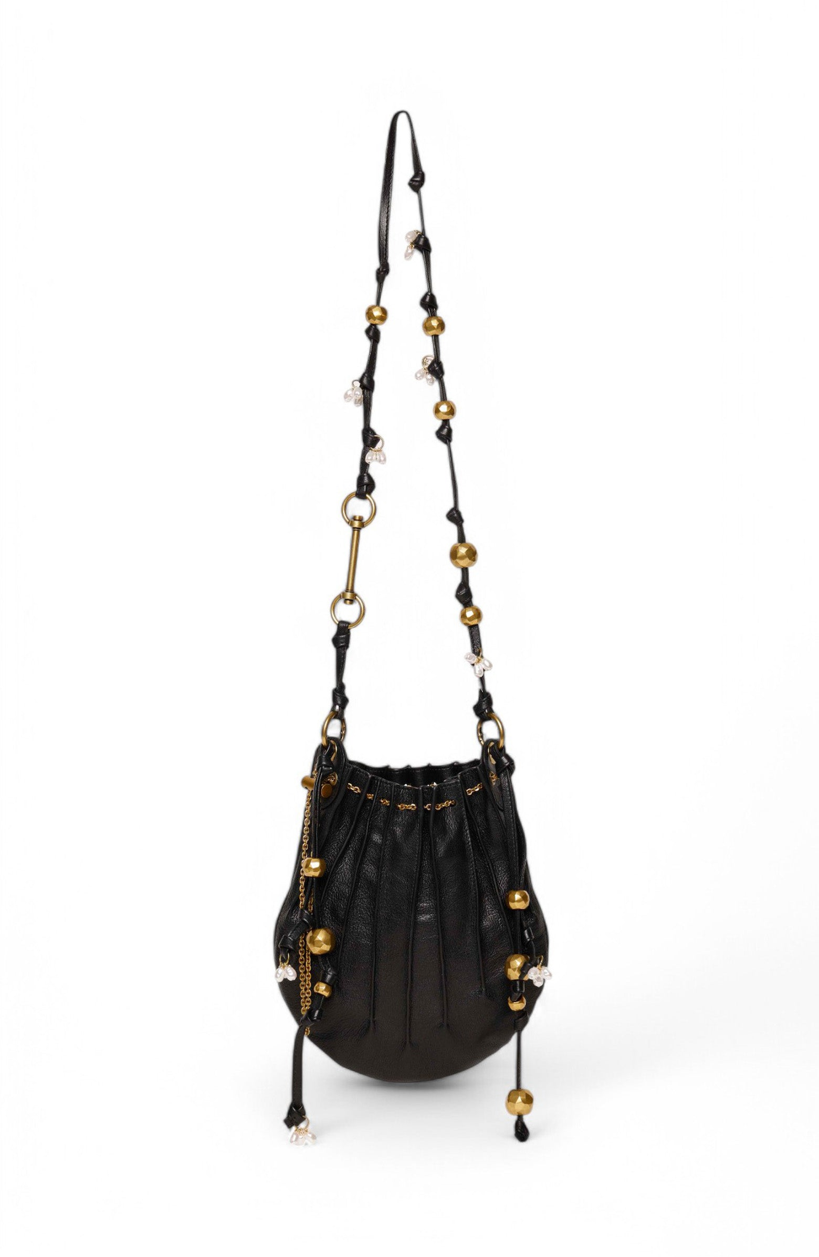 Walter Baker Wynn Knot Charm Bucket Bag, Main, color, 