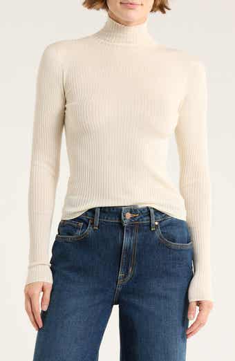 BUCK MASON Featherweight Merino Wool, Silk & Cashmere Turtleneck Sweater