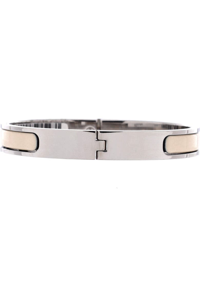 Pre-Owned Hermes Mini Clic Kelly Bracelet Enamel Narrow, Alternate, color, Neutral
