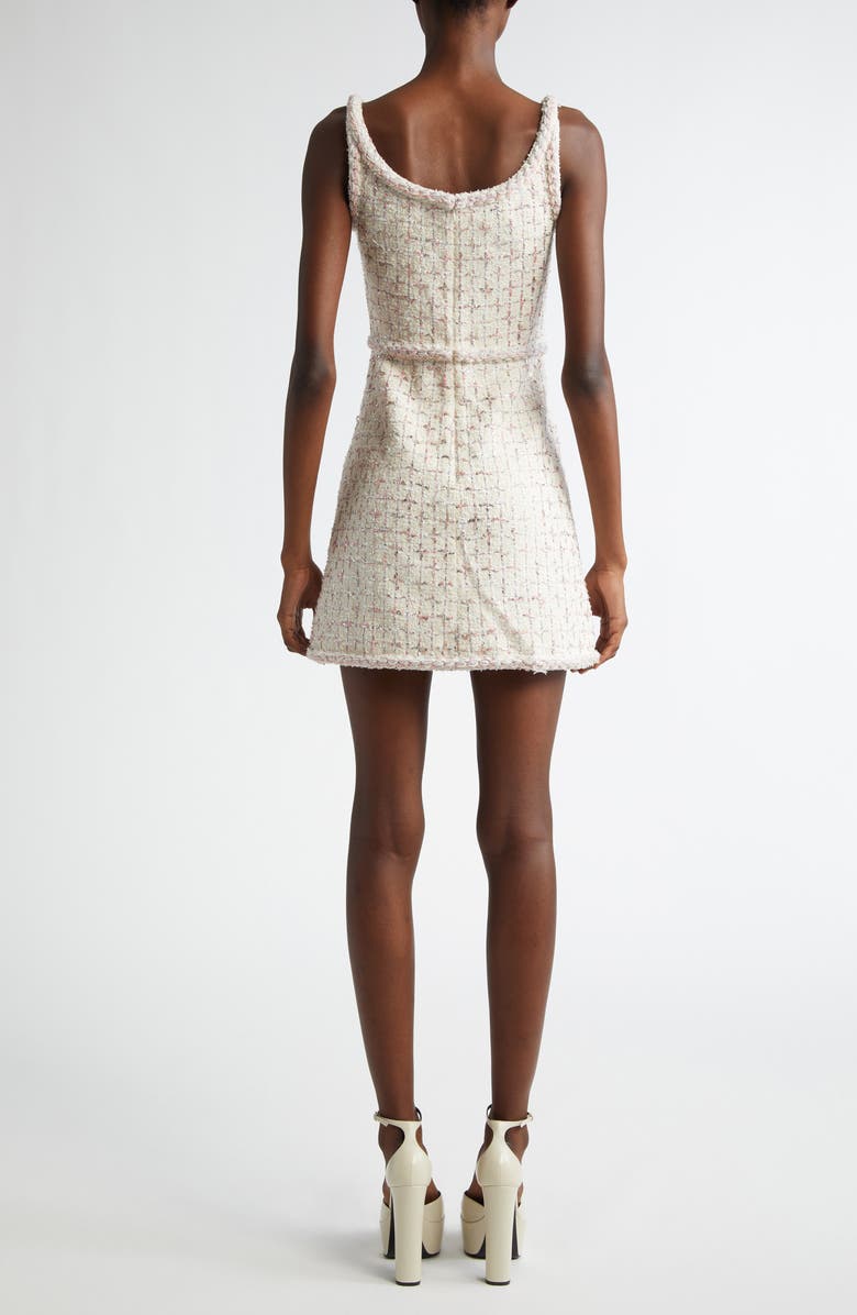Giambattista Valli Windowpane Check Tweed Minidress, Alternate, color,