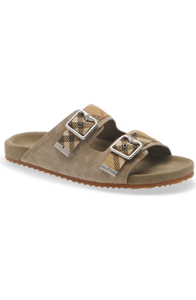 Burberry Urchin Slide Sandal, Main, color, Sparrow Beige