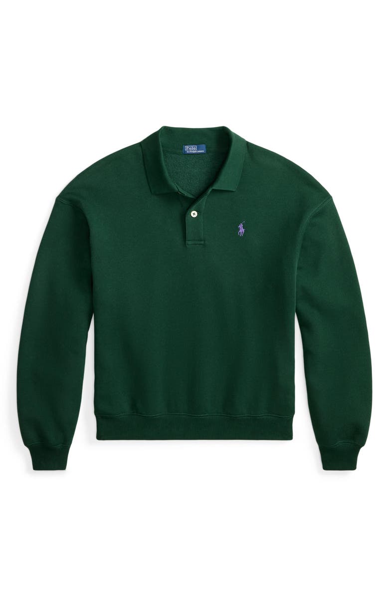 Polo Ralph Lauren Cotton Blend Fleece Polo Sweatshirt, Alternate, color,