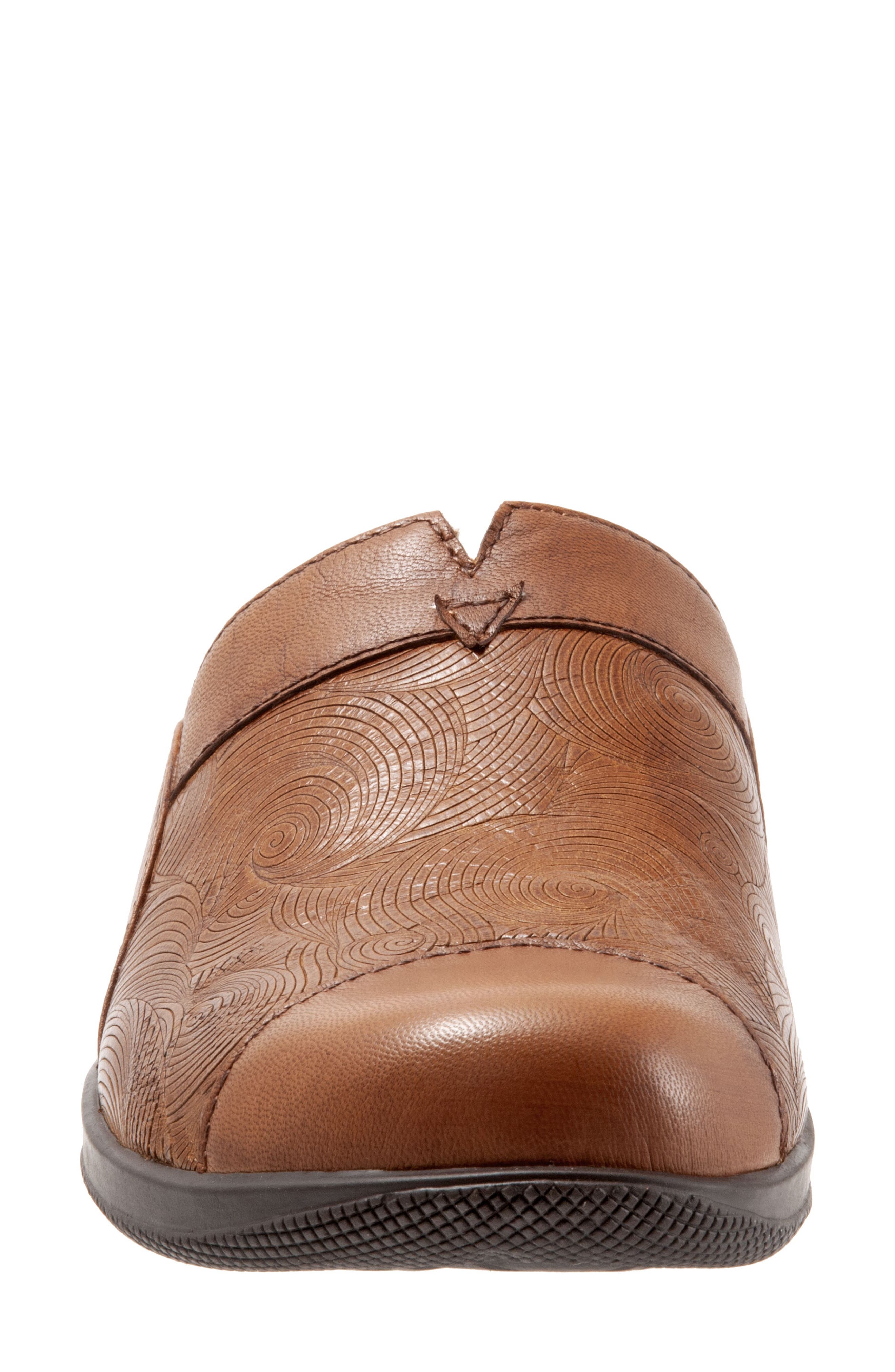 'San Marcos' Woven Clog, Alternate, color, BRANDY LEATHER