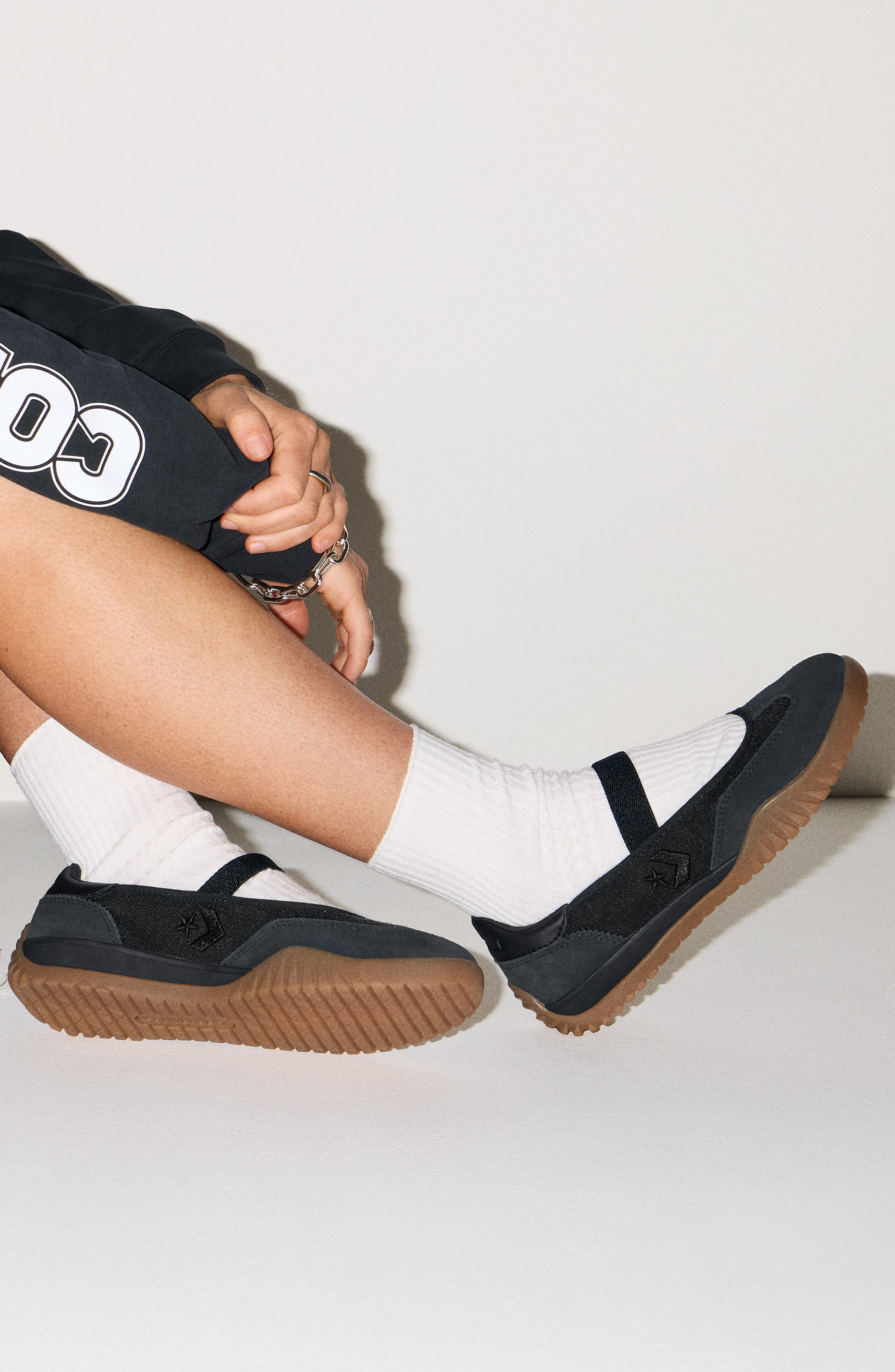 Converse Gender Inclusive Run Star Trainer Ballet Flat, Alternate, color, Black/ Black/ Gum