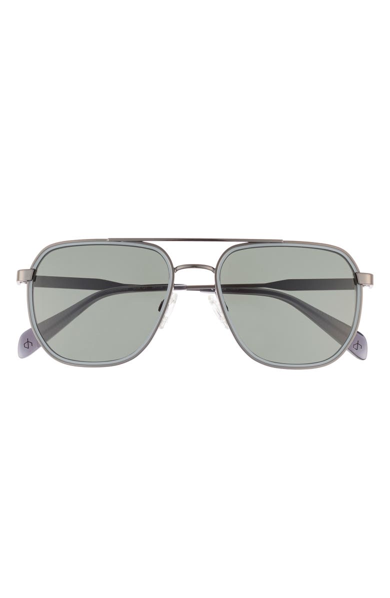 rag & bone 54mm Pilot Sunglasses, Main, color, Ruthenium Grey