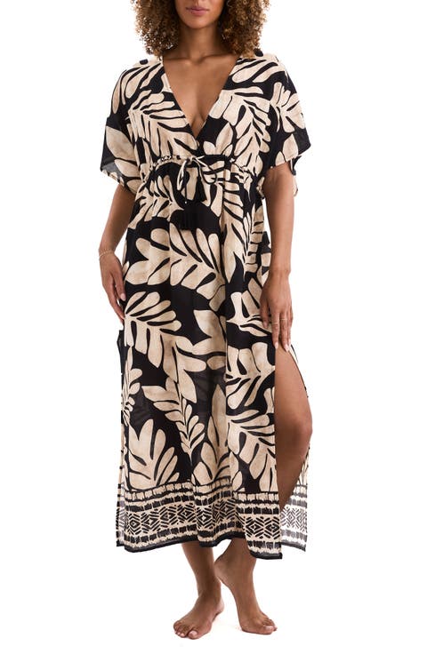 Dylan Midi Cotton Cover-Up Caftan