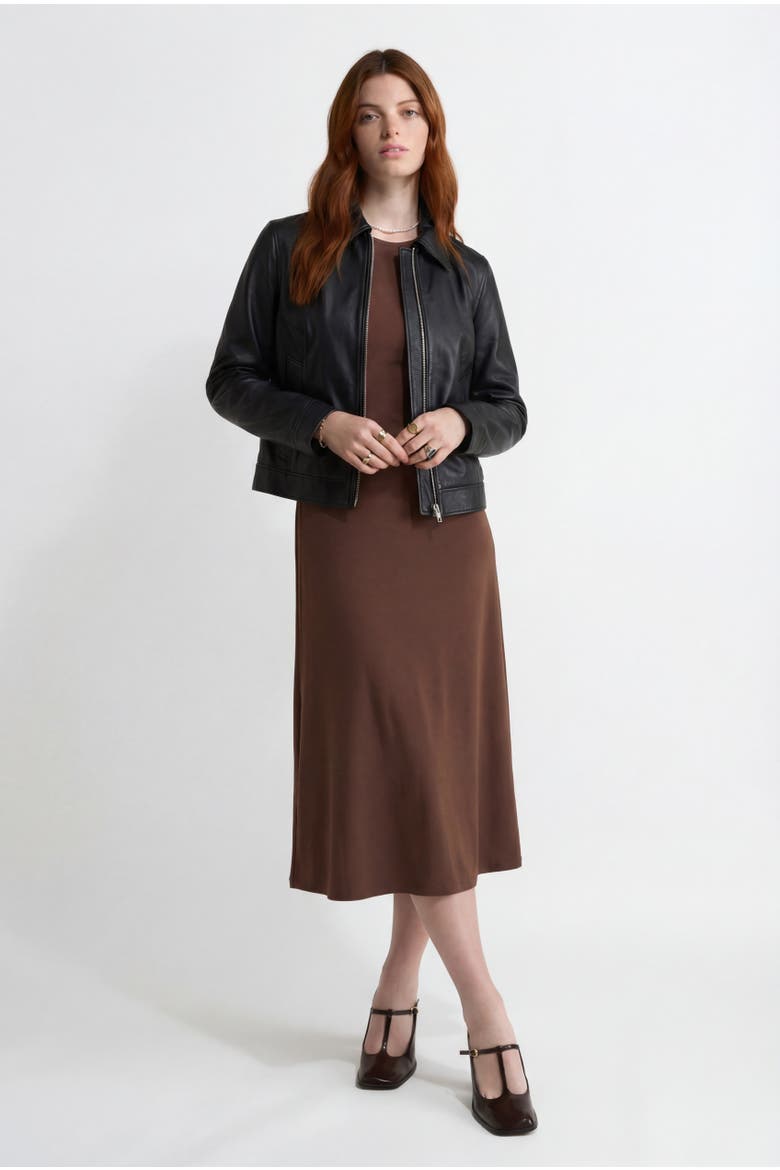 Chloe Leather Jacket, Alternate, color, Black